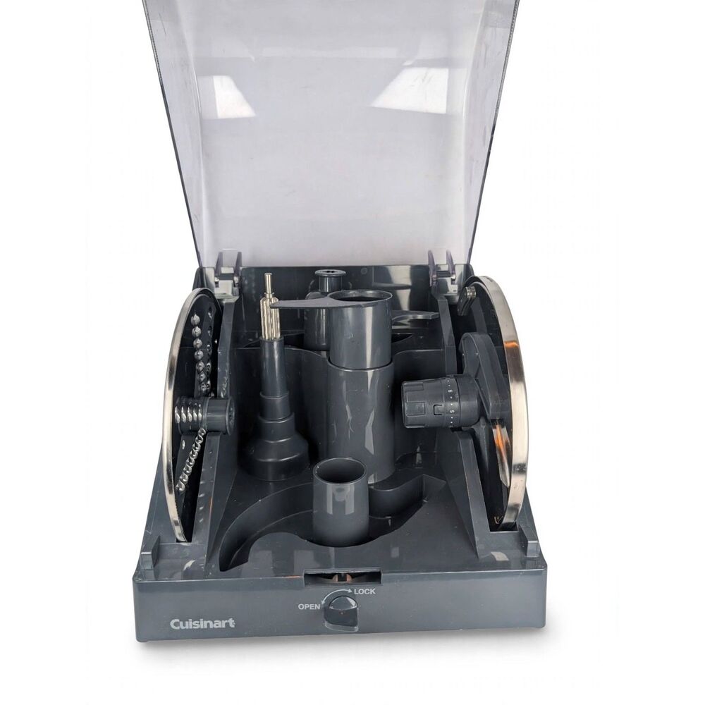 Cuisinart Elite FP-14 FP-12 Accessory Storage Case With Slicing Shredding Blades